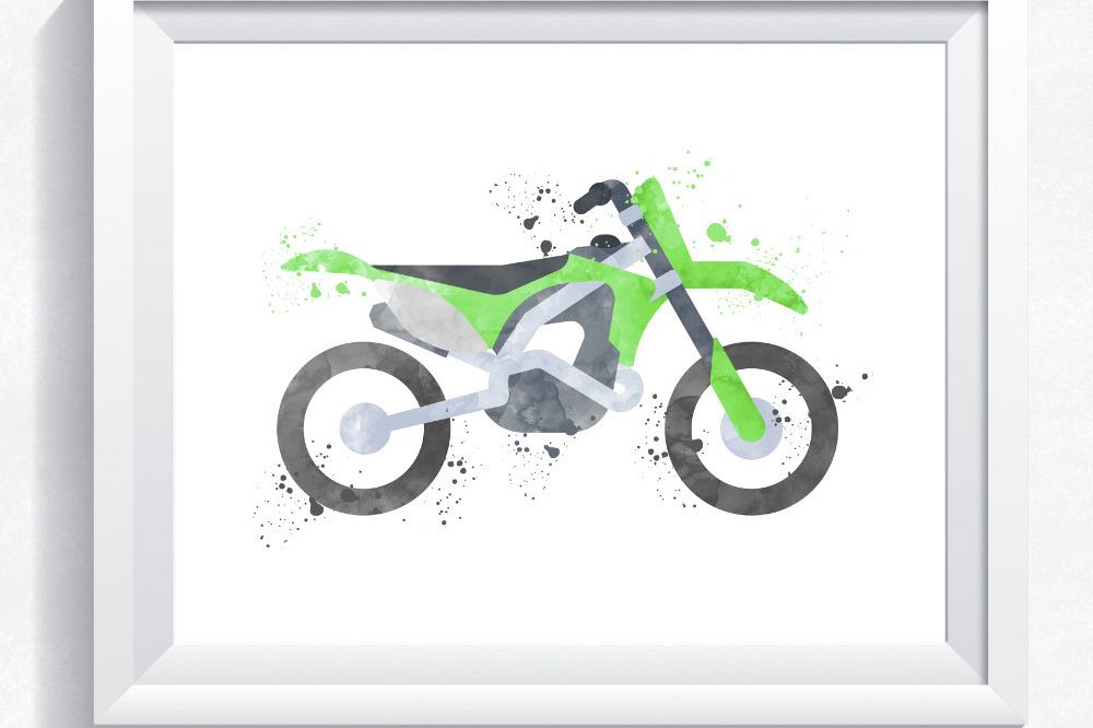 dirt motorcycle print motorbike