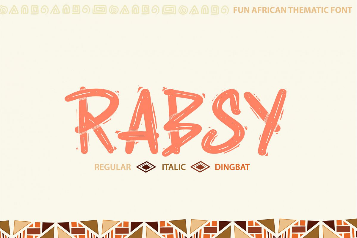 Rabsy African pattern font example image 1