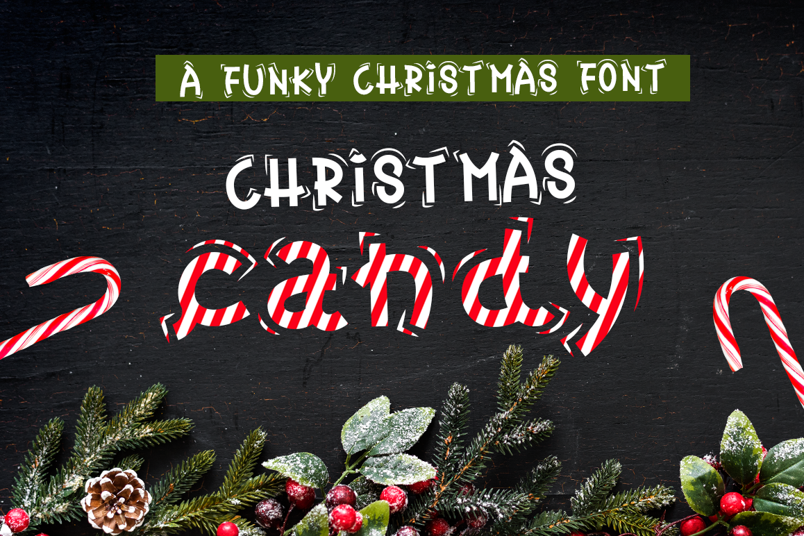 Christmas Font - Christmas Candy example image 1