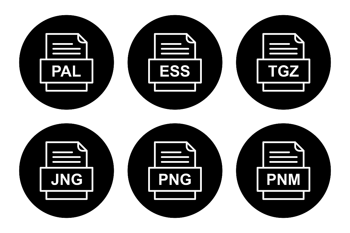 Set Of File Formats Icons example image 1