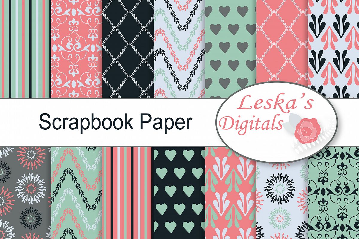 Digital Scrapbook Paper example image 1
