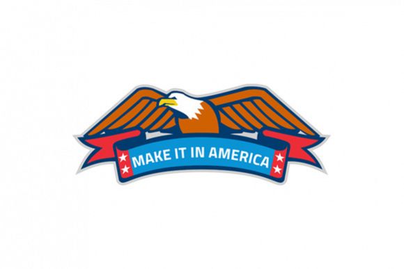 Make It In America Banner Eagle Retro example image 1