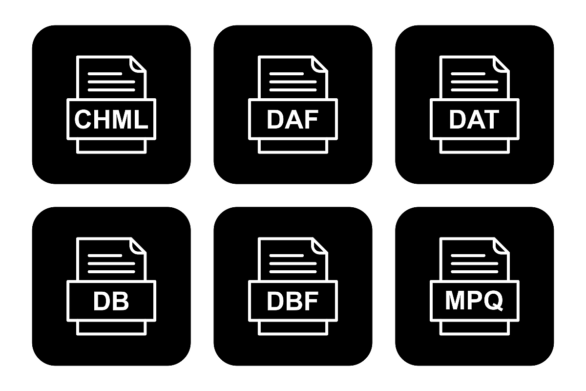 Set Of File Formats Icons example image 1