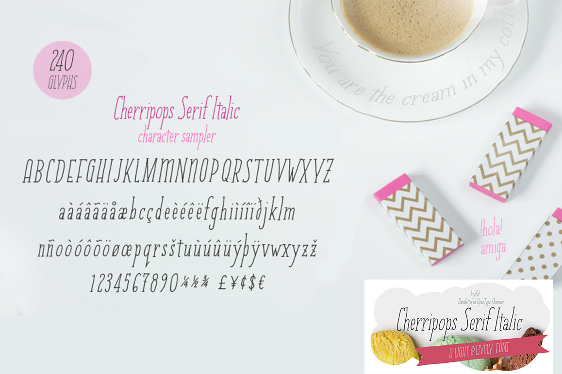 Cherripops Serif Italic example image 1