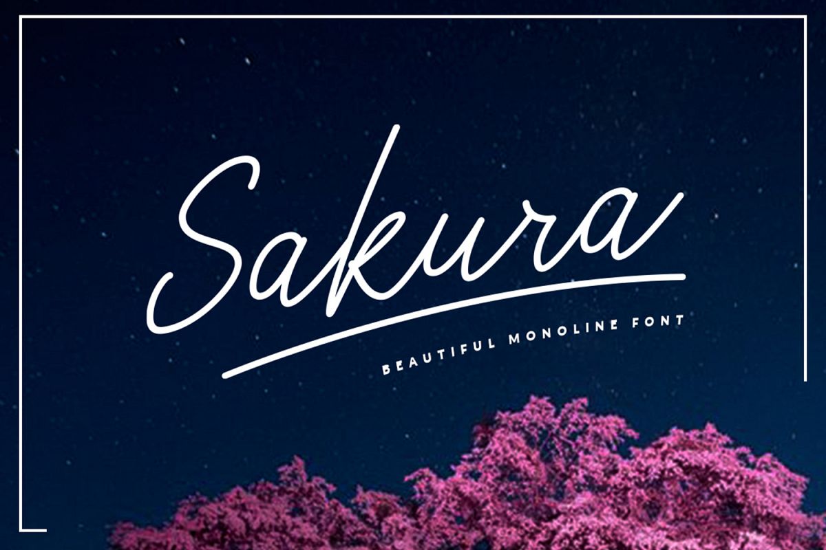 Sakura Font Set example image 1