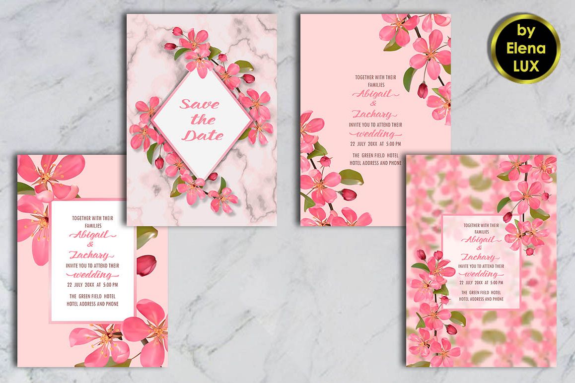 cherry blossom templates set