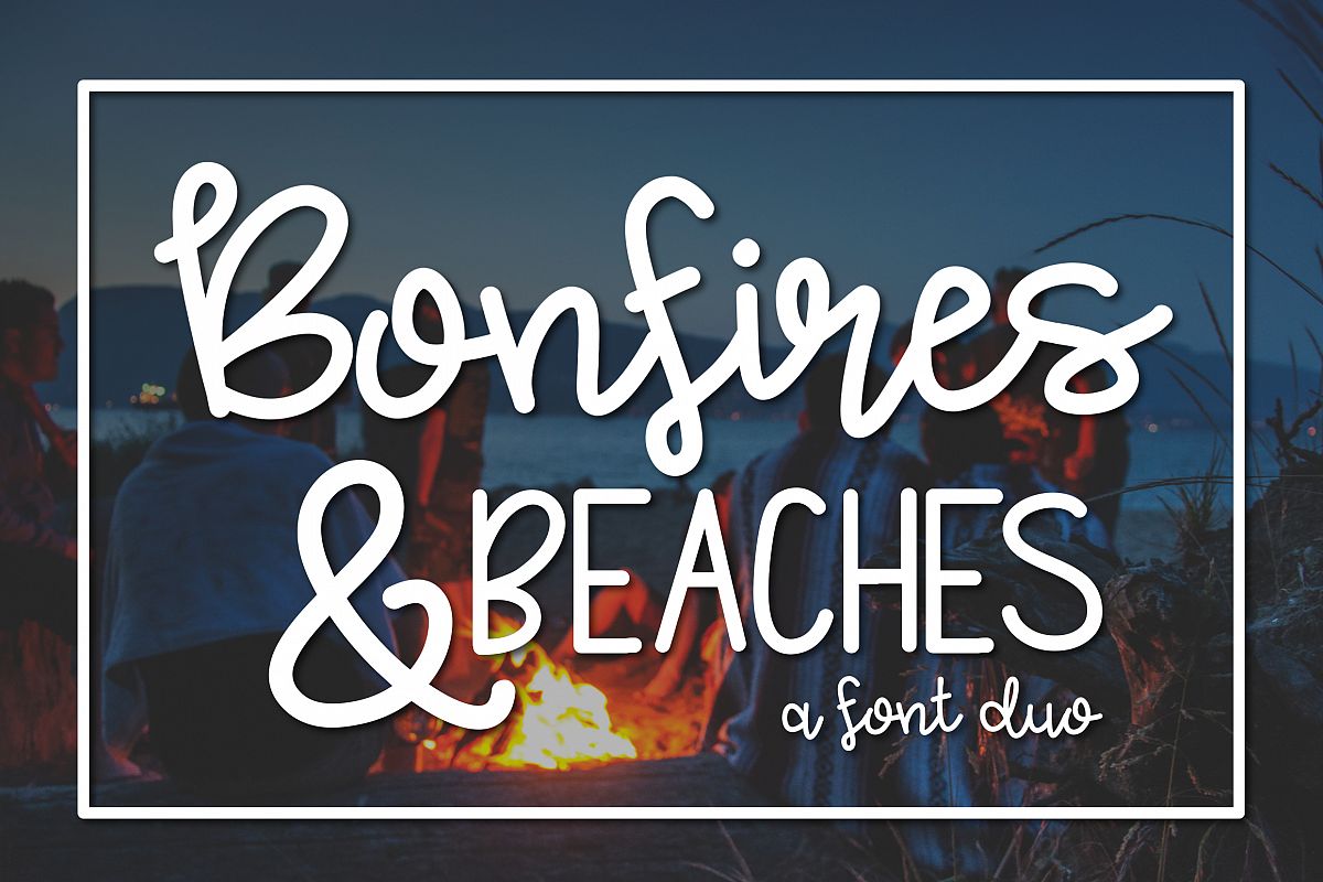 Bonfires & Beaches a Font Duo example image 1