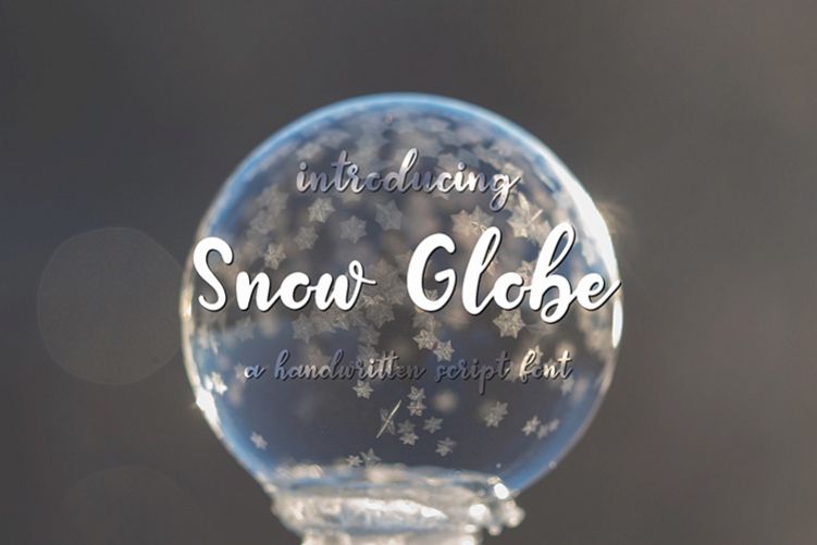 Snow Globe | A Handwritten Script Font example image 1