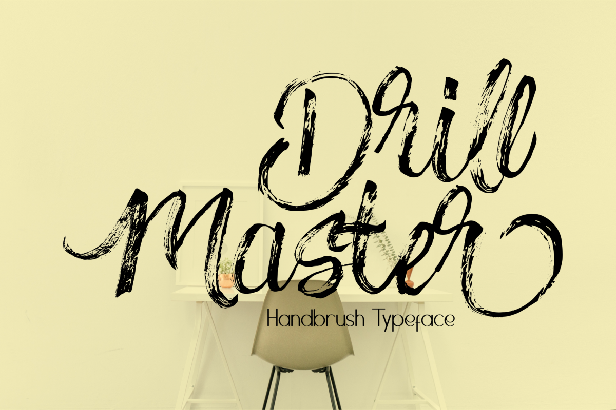 Drillmaster Handbrush Typeface example image 1