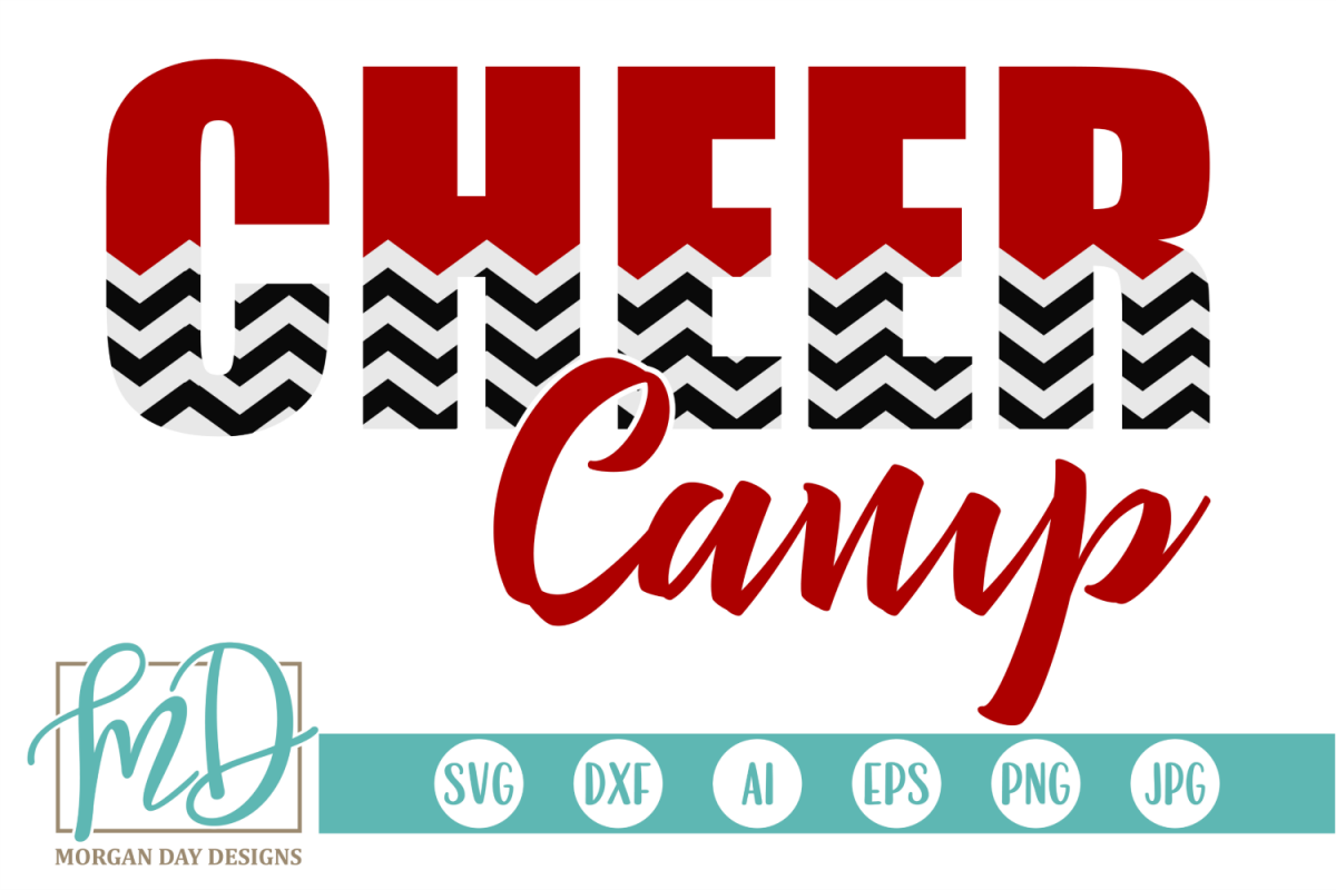 Cheer Camp - Cheerleader SVG, DXF, AI, EPS, PNG, JPEG example image 1