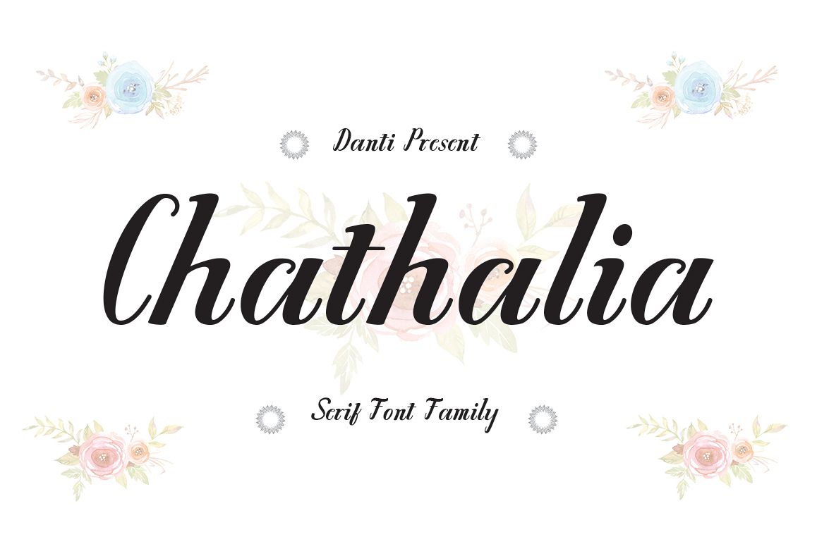 Chathalia Font Family example image 1