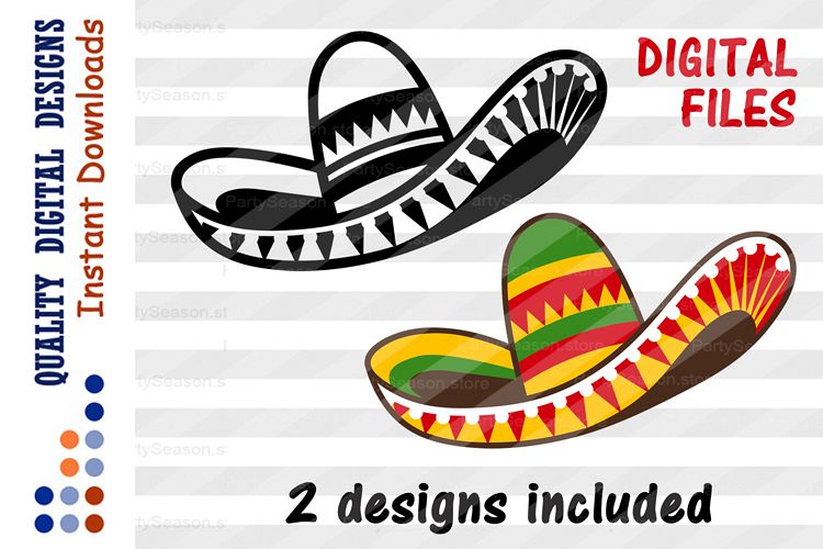 SET Sombrero clipart Cinco de mayo shirt svg design example image 1