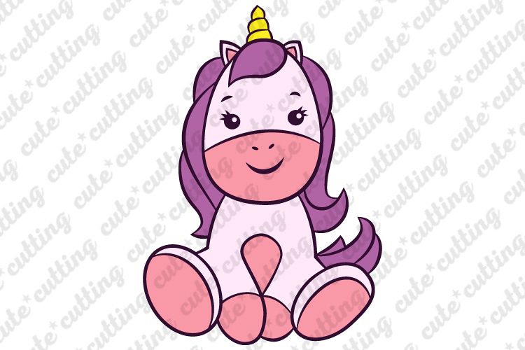 Unicorn svg, Baby unicorn svg, cutting file svg, dxf, png example image 1