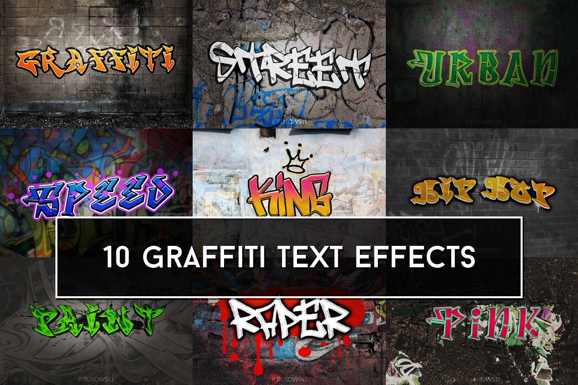 Graffiti Text Effects Mockup example image 1