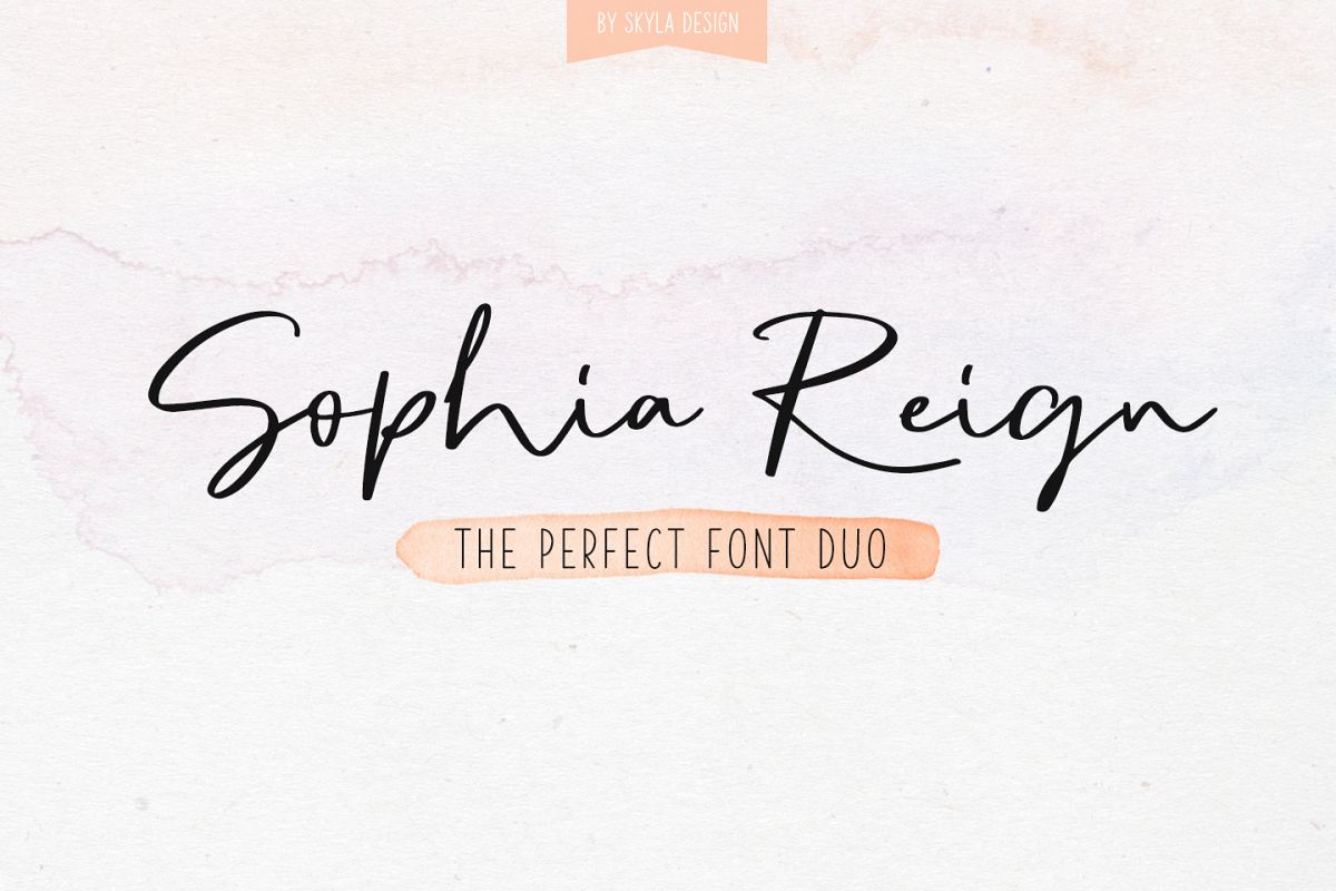 Signature font duo Sophia Reign example image 1