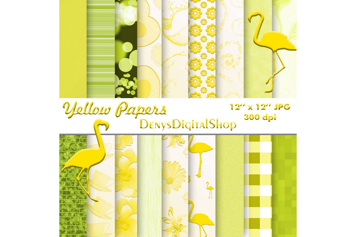 Yellow Paper, Yellow Digital Paper,Yellow Digital, SALE example image 1