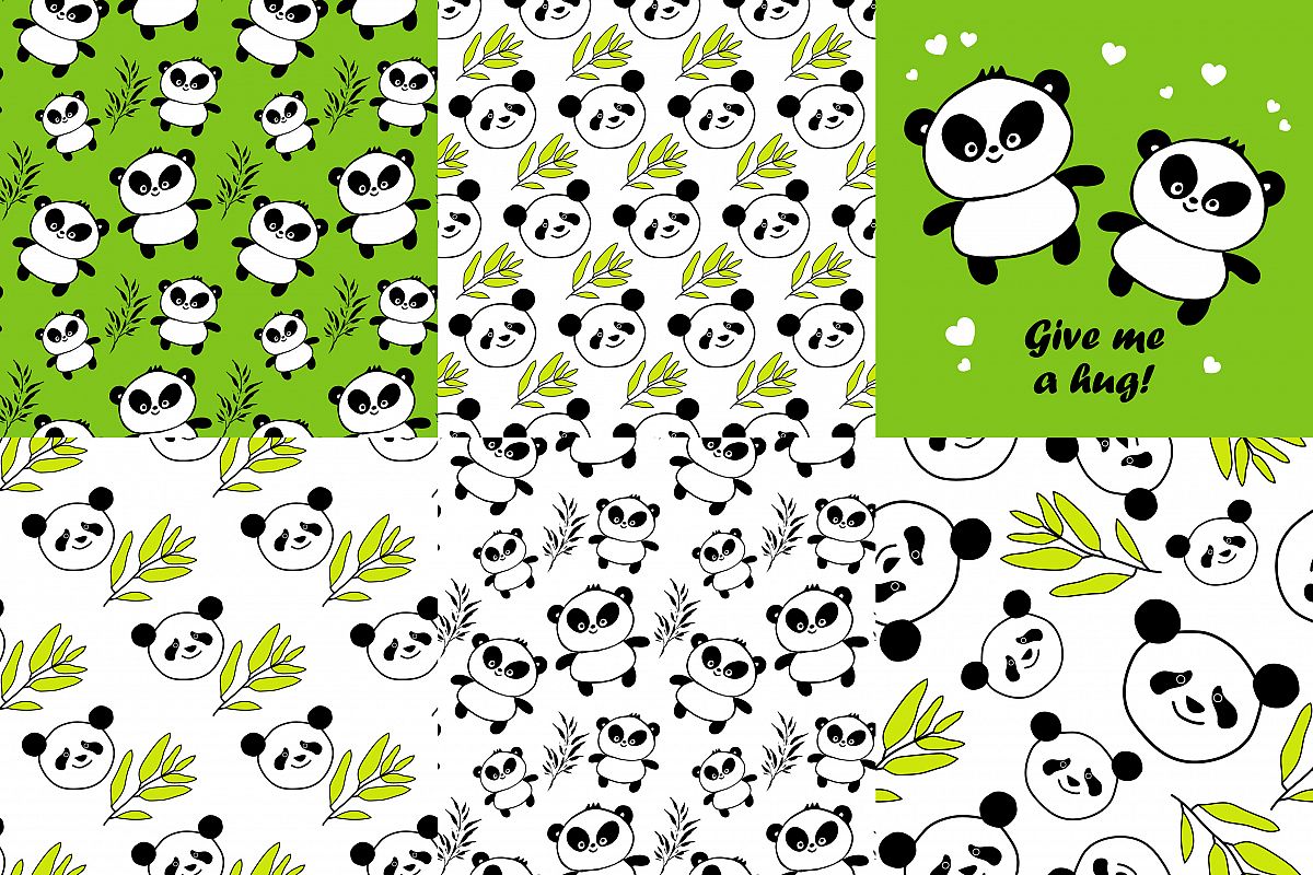 Set Funny Panda. example image 1