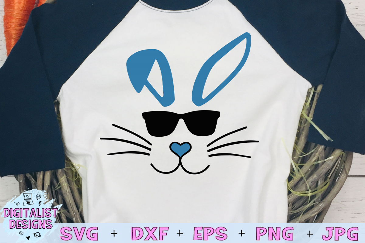easter svg, bunny svg, easter bunny svg, bunny sunglasses example image 1