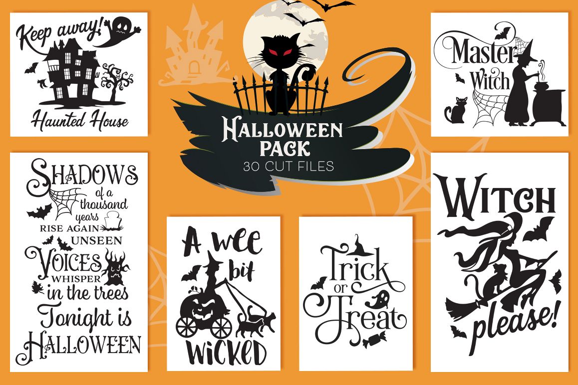The Halloween SVG Cut Files Pack (126582) | Sublimation | Design Bundles