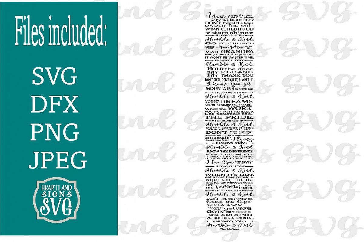 Always Stay Humble and Kind SVG example image 1