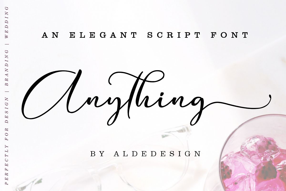 Anything Script || 8 Fonts example image 1