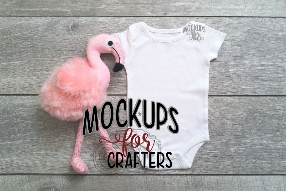 Baby bodysuit with Flamingo - DOLLARAMA - MOCK-UP example image 1