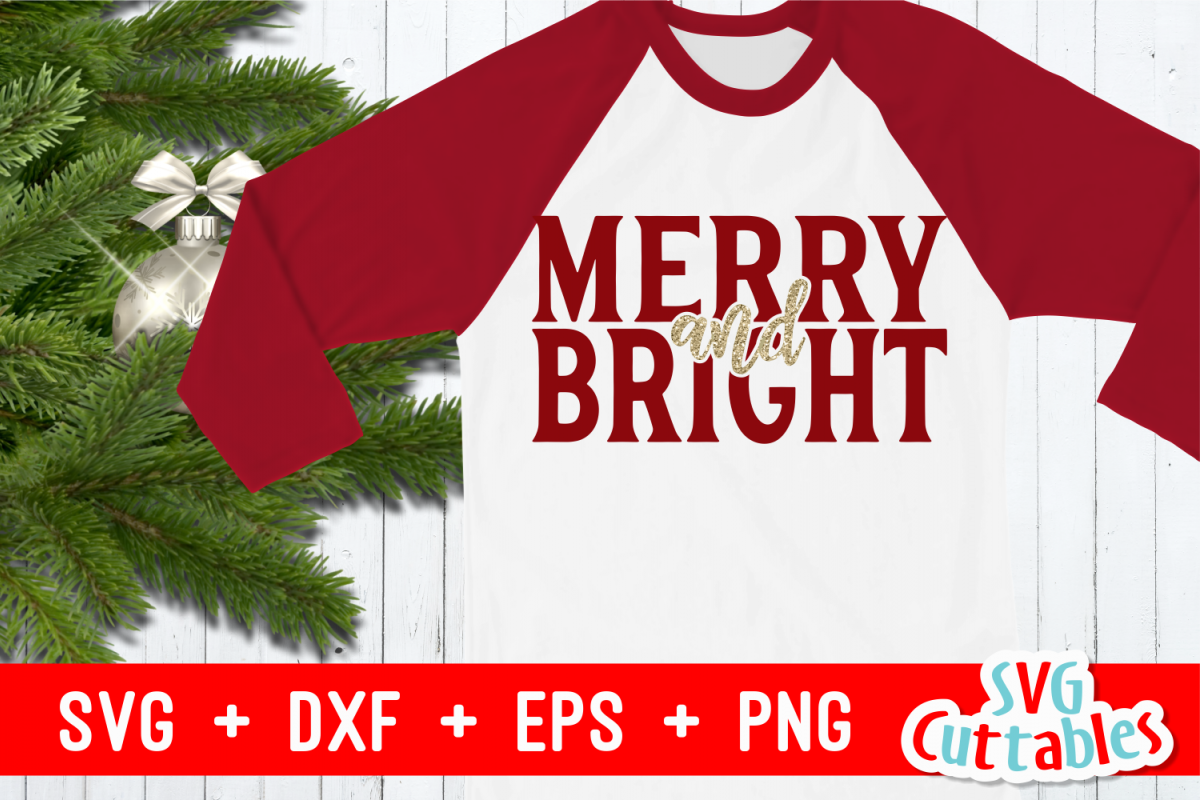 Merry and Bright | Cut File example image 1