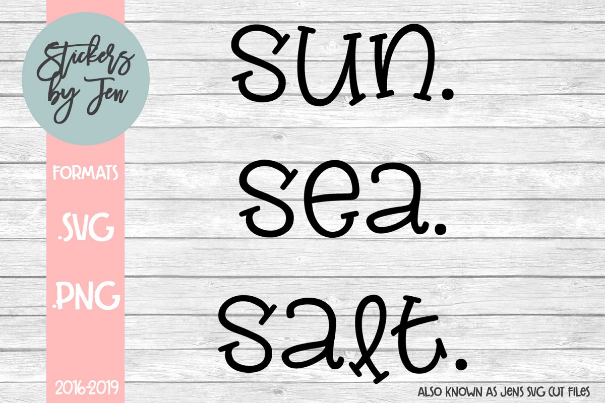 Sun Sea Salt svg cut file example image 1