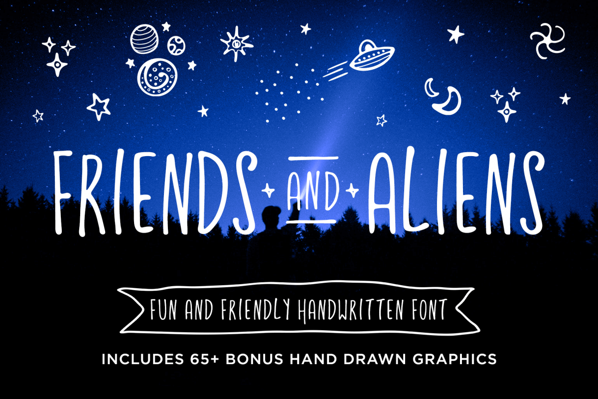 Friends & Aliens Font example image 1
