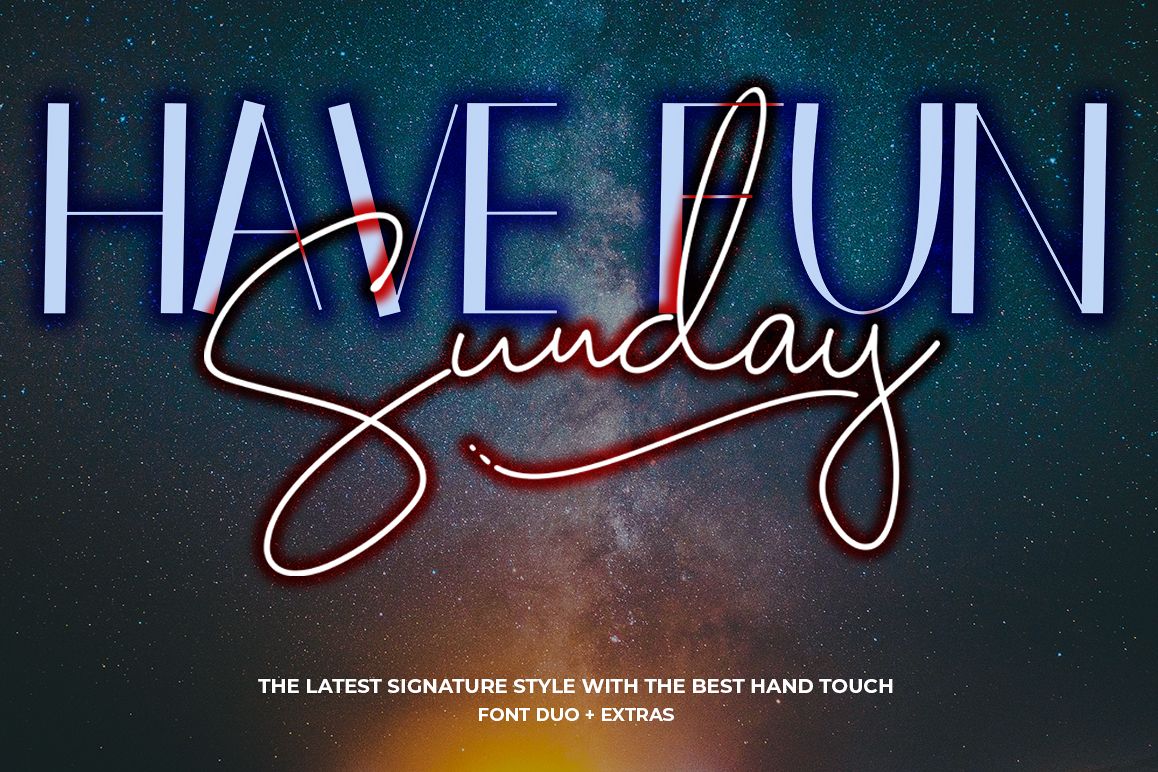 Have Fun Sunday - Font Duo example image 1