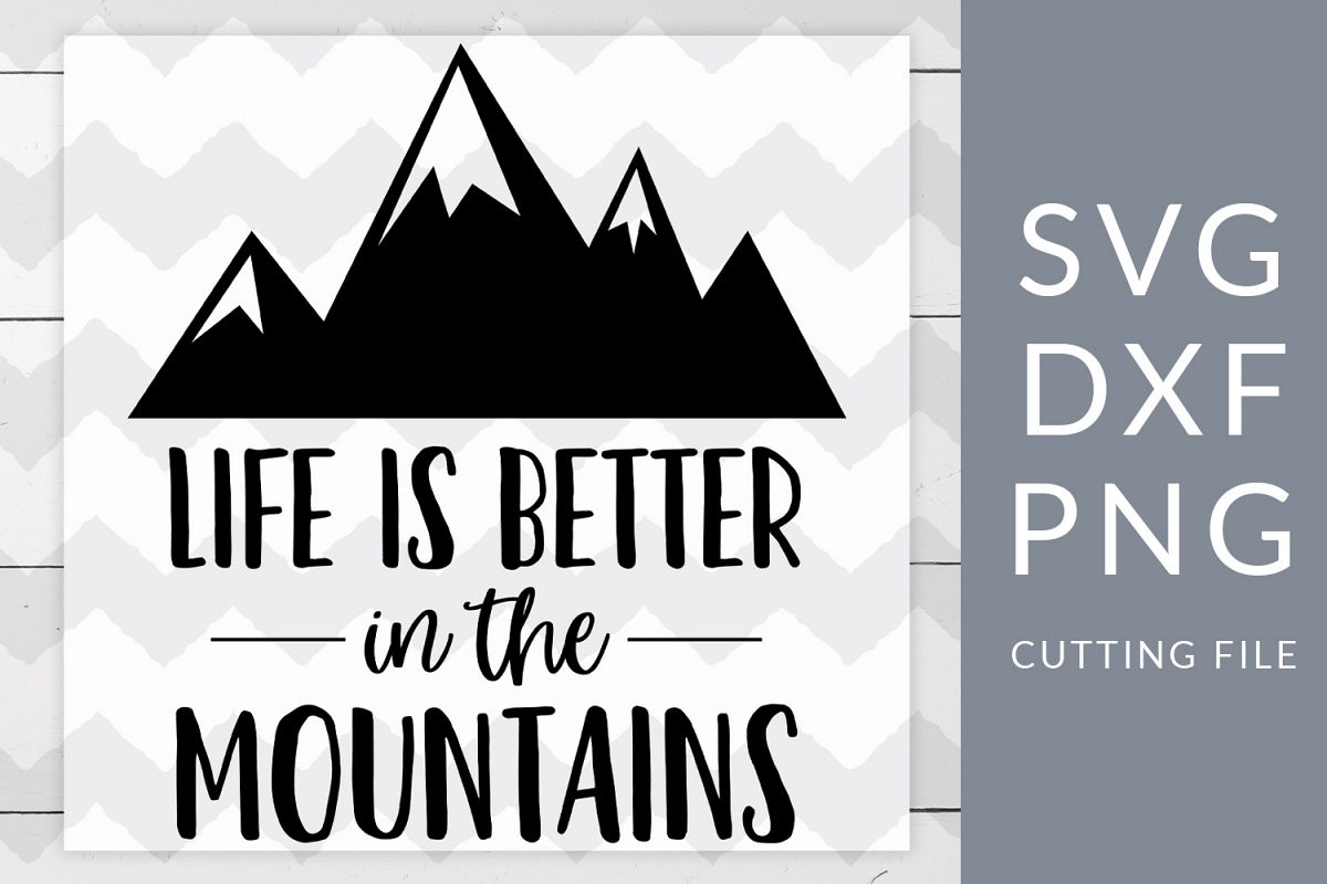 Camping Mountains SVG, DXF, PNG, Cut File example image 1