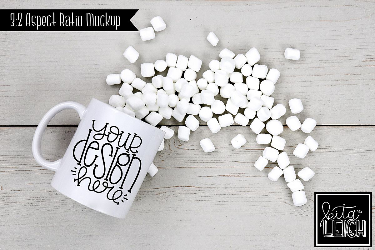11 oz Mug Mockup with Marshmallows example image 1