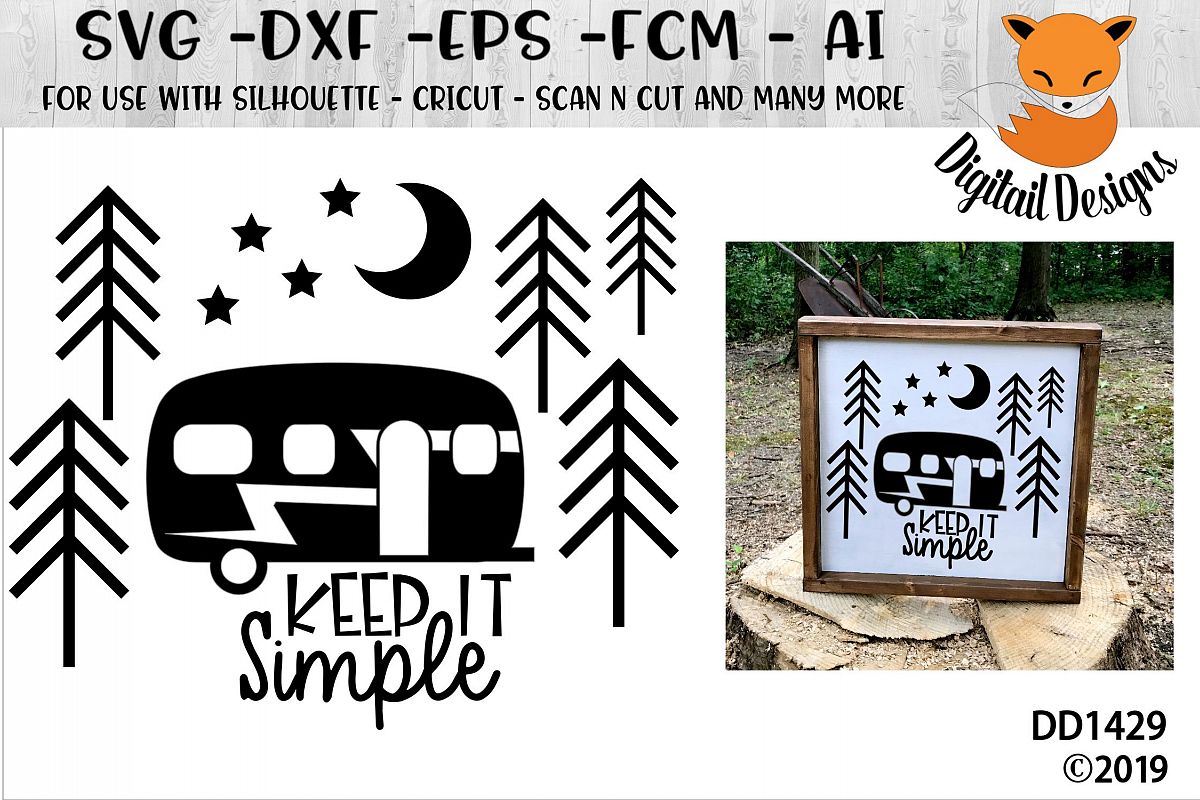 Download Keep it Simple Camping SVG (259137) | Cut Files | Design Bundles