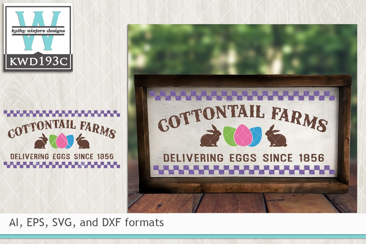 Easter SVG - Cottontail Farms example image 1