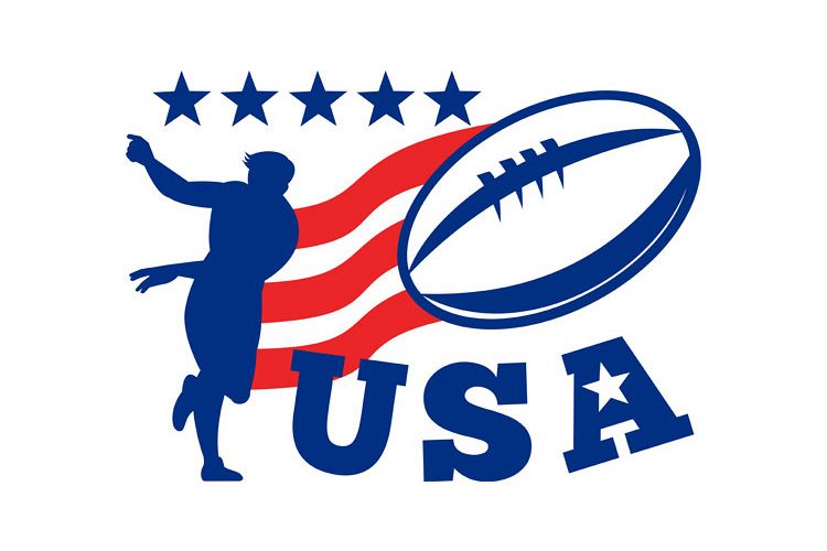 American USA Rugby Player passing Ball example image 1