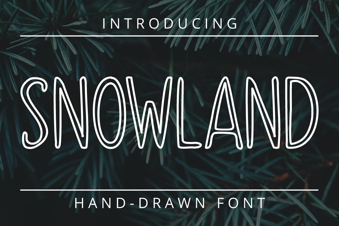 SNOWLAND - hand drawn winter font example image 1