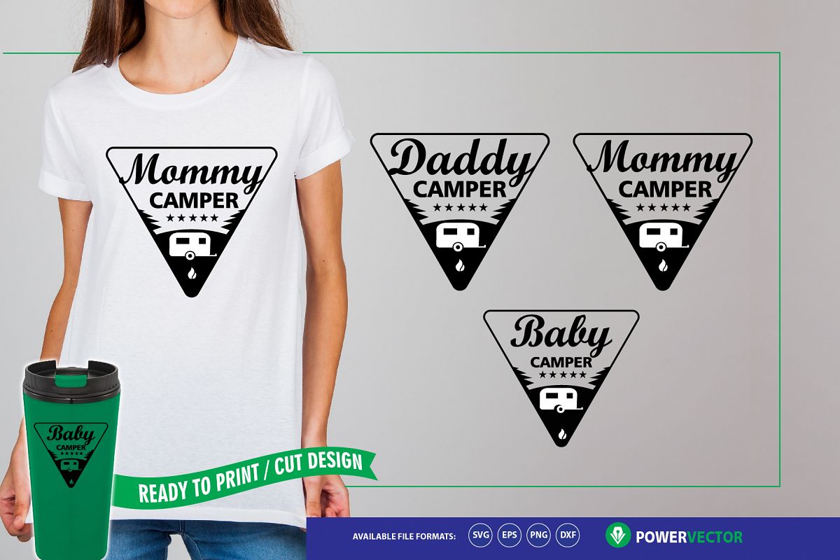 Family Camping SVG, DXF Cut Files for Silhouette & Cricut ...