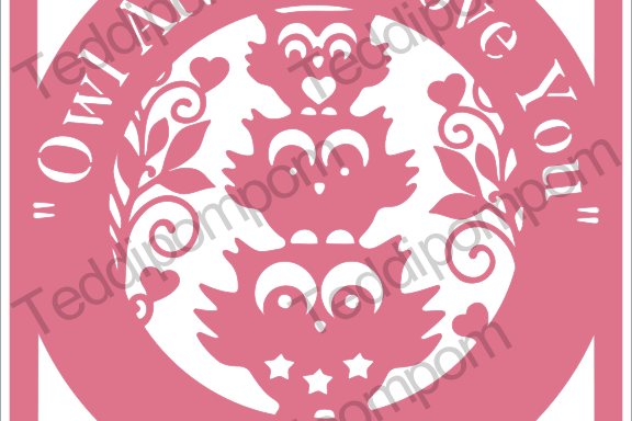Owl Always Love You - Owl papercut SVG PNG example image 1