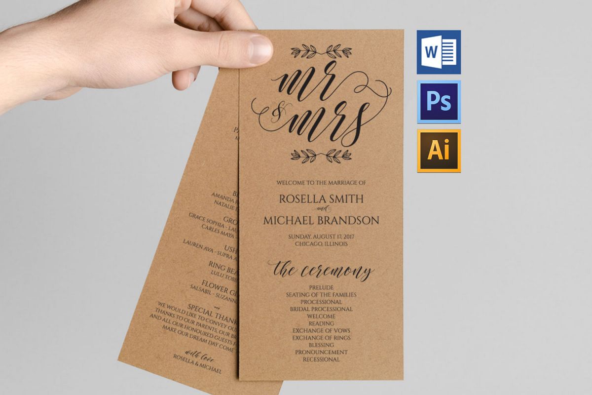 wedding program, TOS_14 example image 1