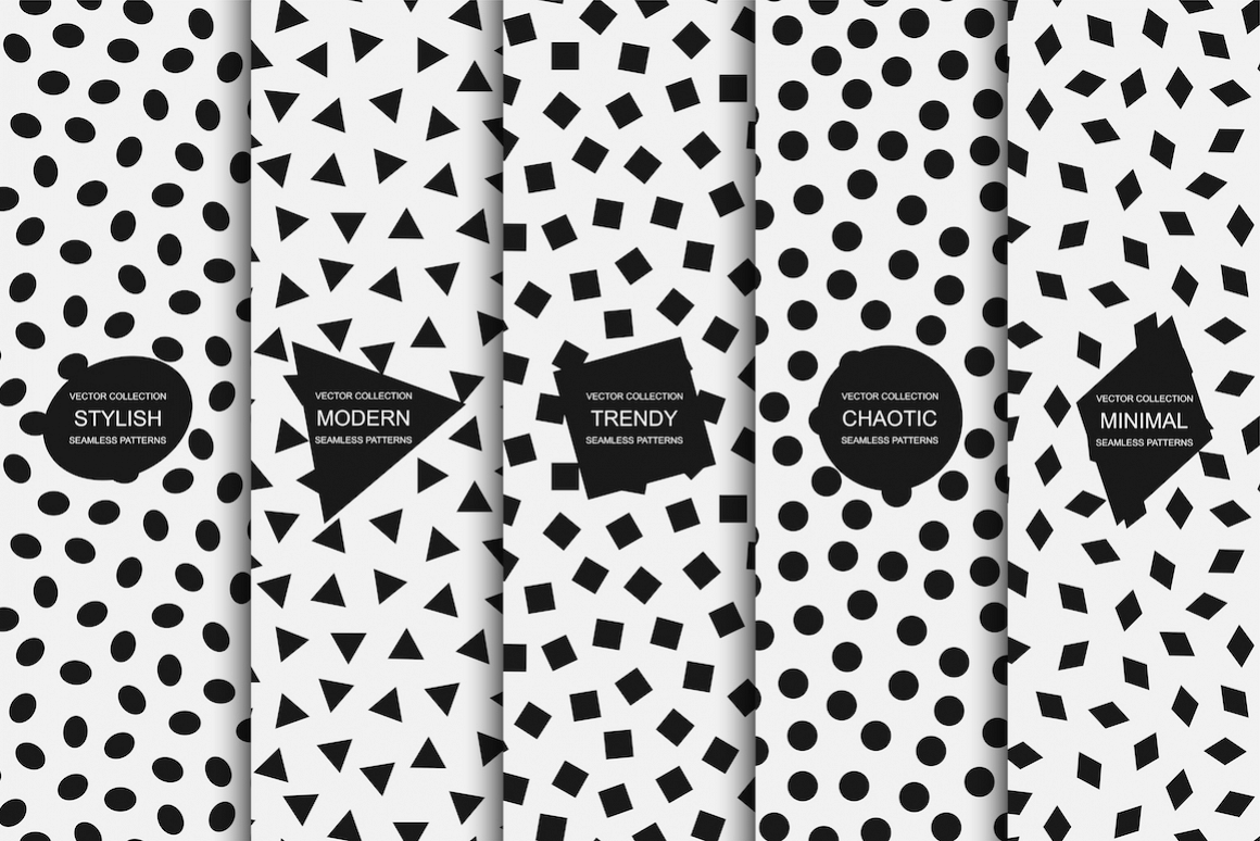 Modern seamless minimal patterns example image 1