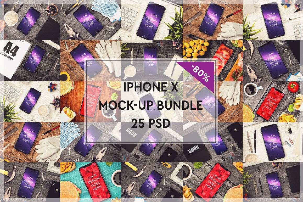 Apple iPhone X Mock-up Bundle #1 example image 1
