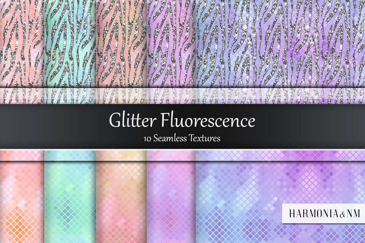 Glitter Fluorescence 10 Seamless Textures example image 1