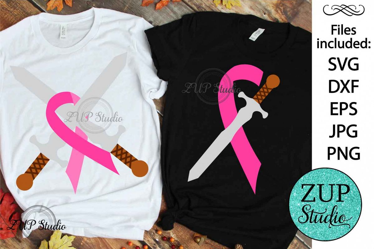 Breast Cancer Ribbon cutting files svg 6 example image 1