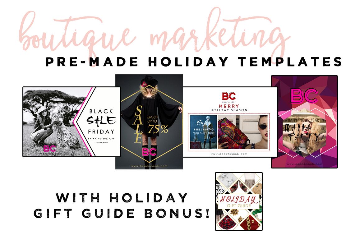 Holiday Boutique Marketing Templates example image 1