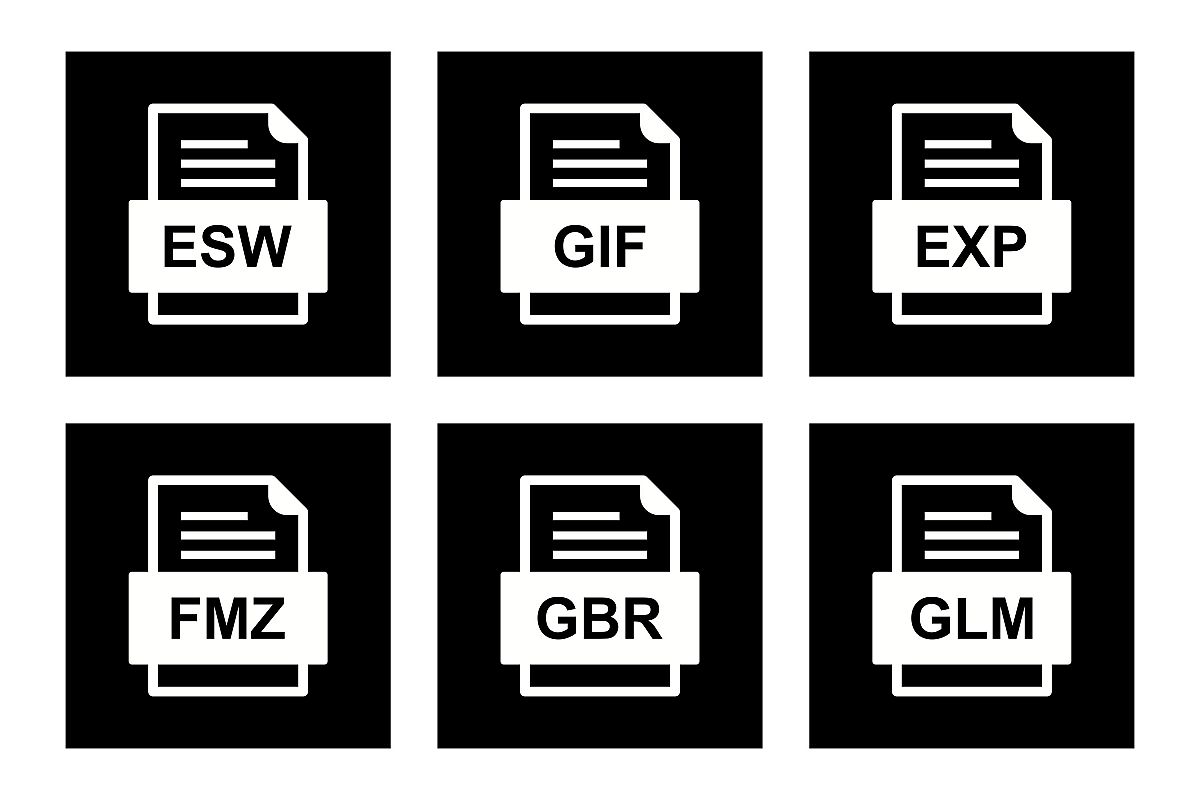 Set Of File Formats Icons example image 1
