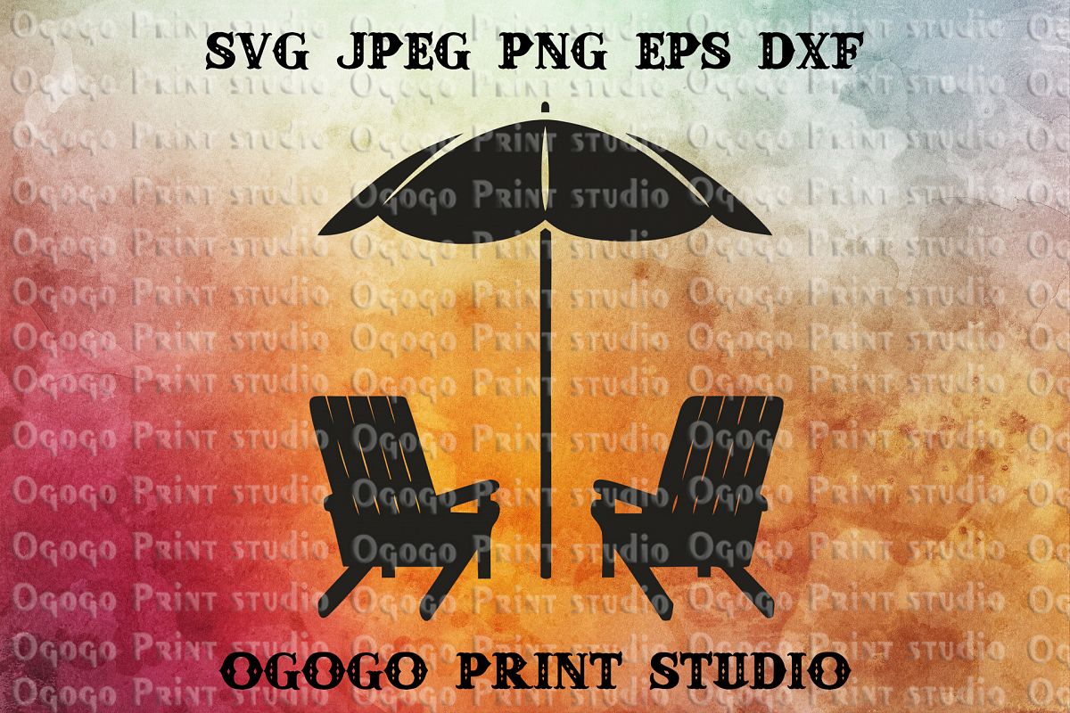 Beach Chair Svg file, Rest svg file, Hawaii svg example image 1