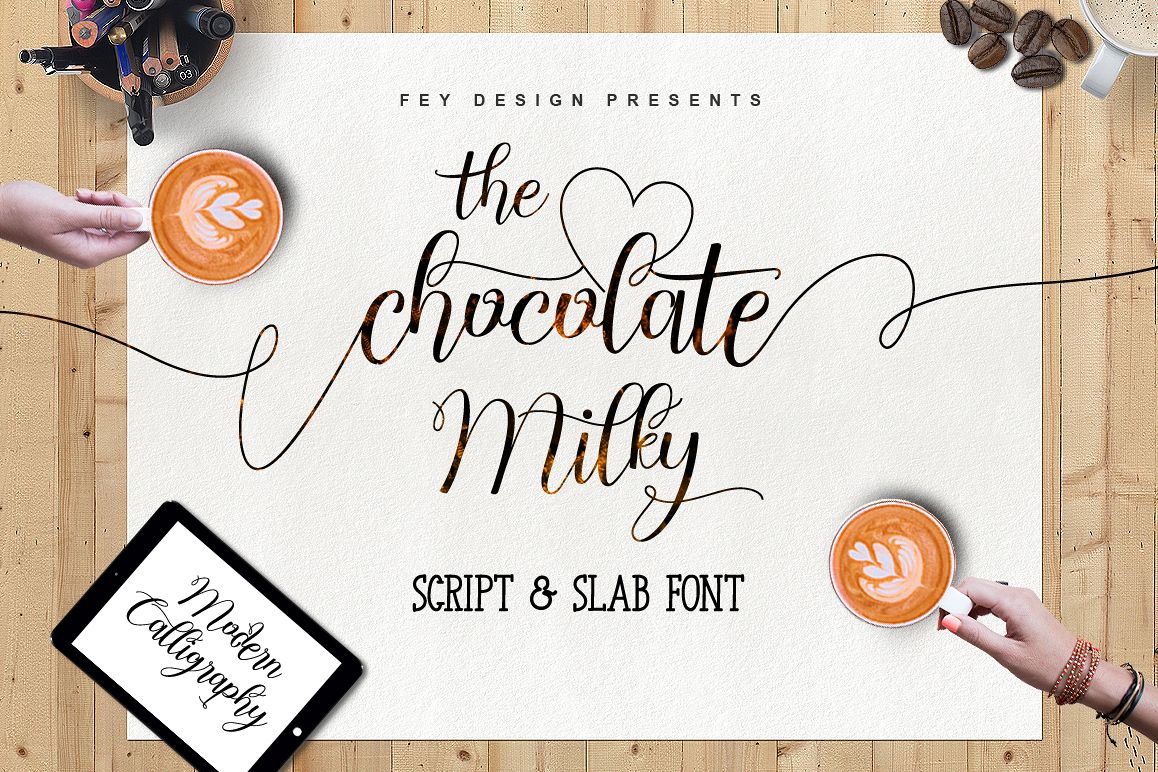 Chocolate Milky - Font Duo example image 1