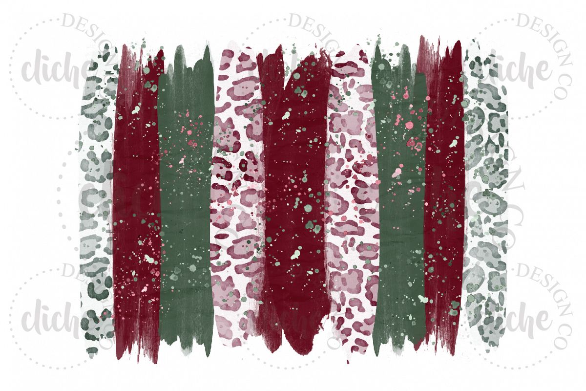 Christmas Paint Stroke Sublimation Design Background example image 1