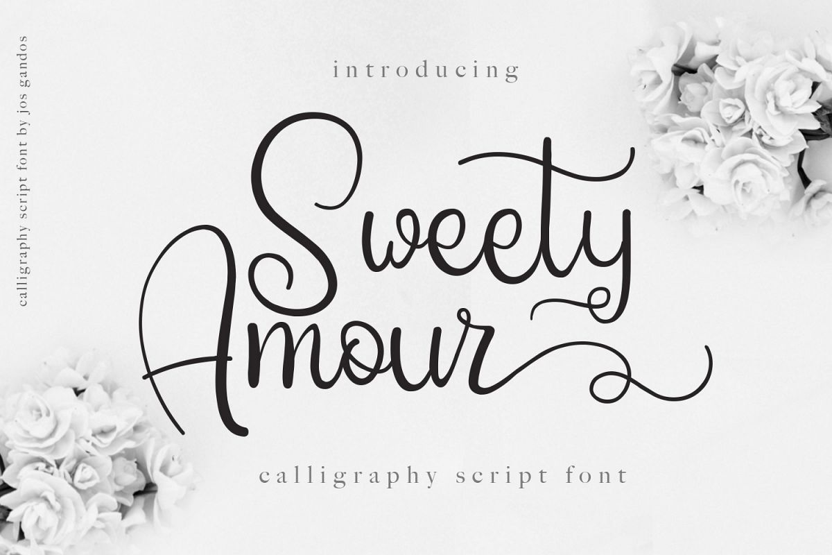 Sweety Amour Calligraphy Font example image 1