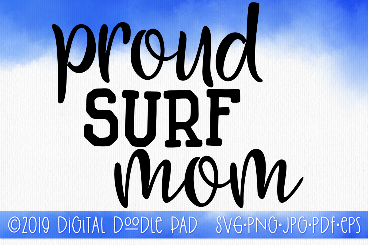Surf Mom SVG, Sports SVG example image 1